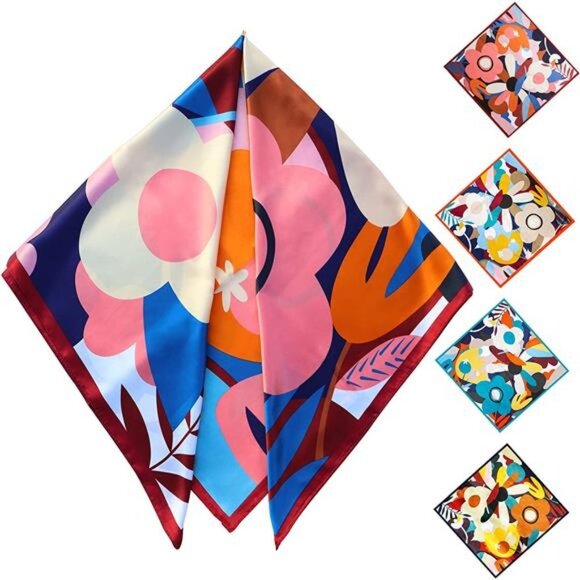 Accessories - 4PCS Large Satin Head Scarf for Women